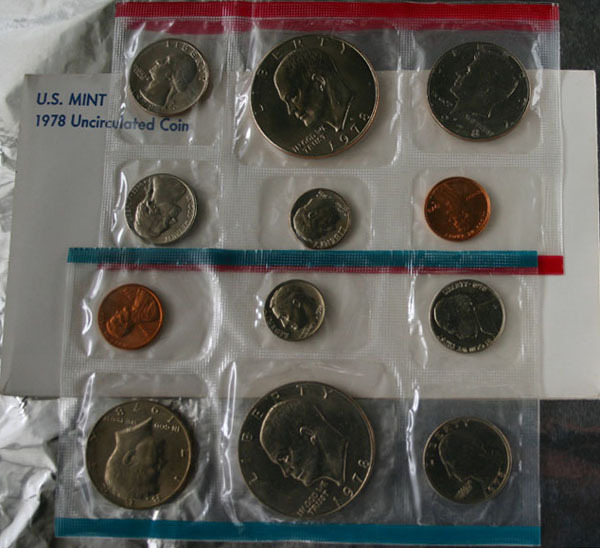 1978 P and D United States Mint Annual Uncirculated 12 Coin Set BU