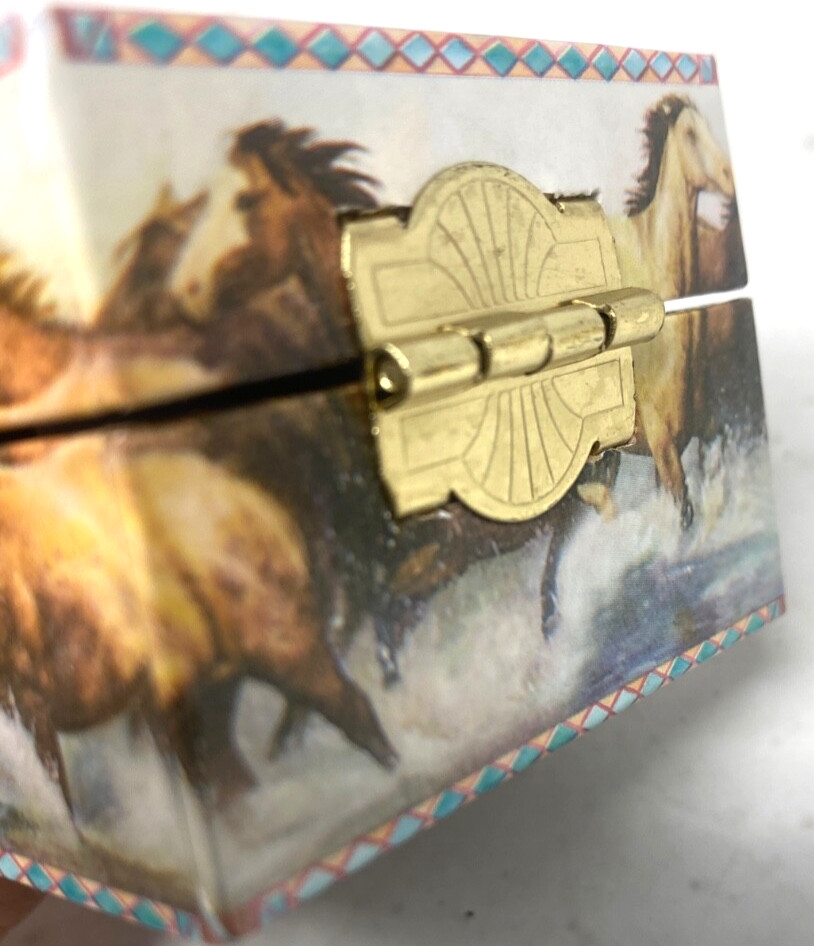 Water Run Mini Treasure Hinged Treasure Box by Enchantmints 2” by 2”