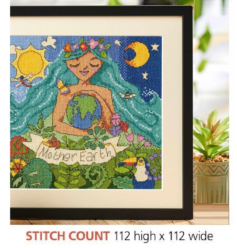 MOTHER EARTH   CROSS STITCH PATTERN  ONLY