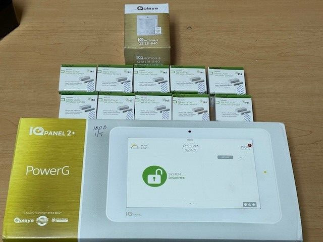 Qolsys QS9201-1208-840 IQ Panel 2 Plus GE 10 DOOR KIT+ 6 MONTHS ALARM MONITORING