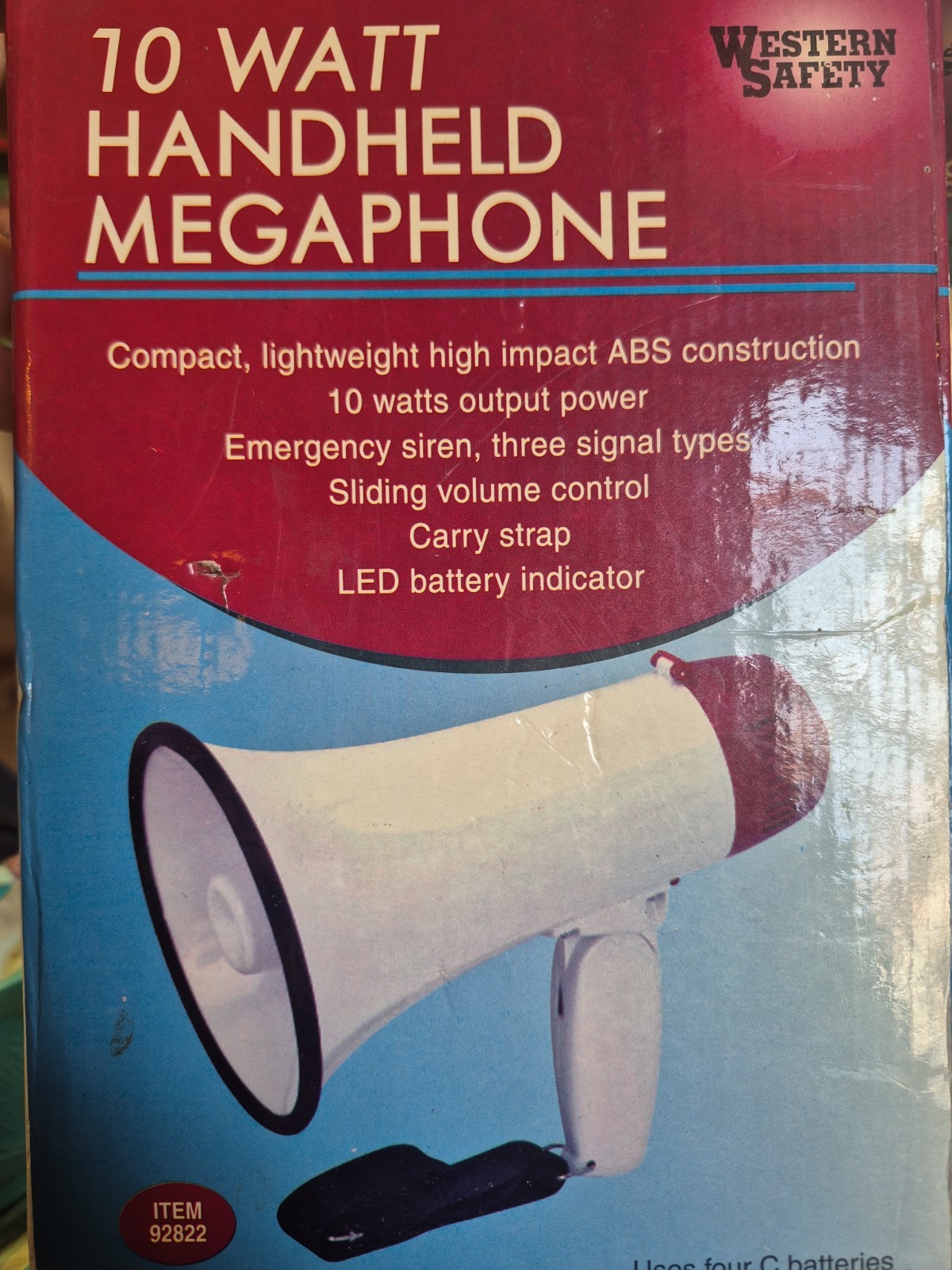 Western Safety 10 Watt Handheld Megaphone with Siren