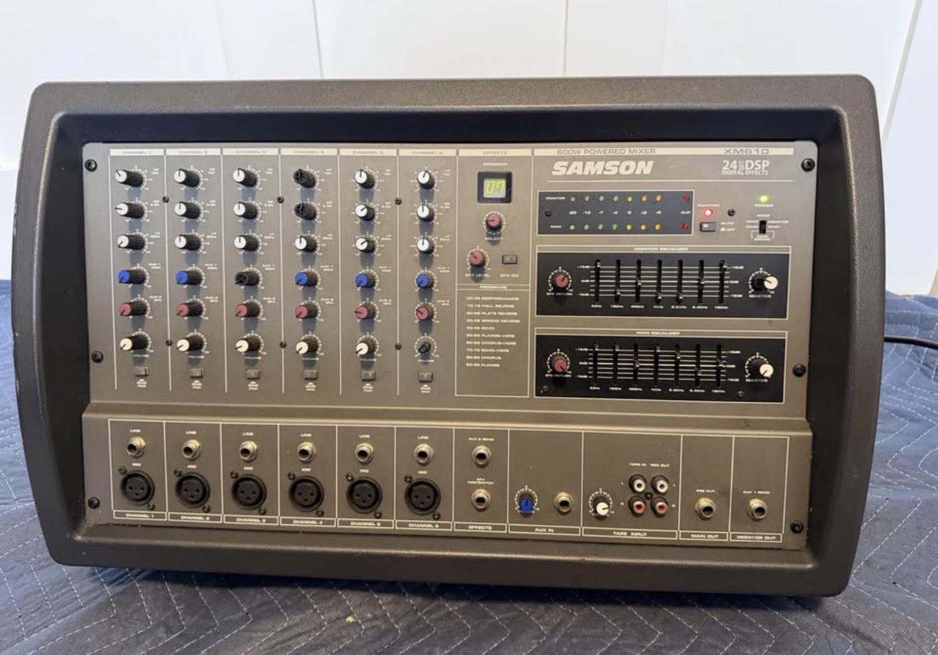 Samson XM610 600w 6-Channel Powered Mixer Head w/ DSP