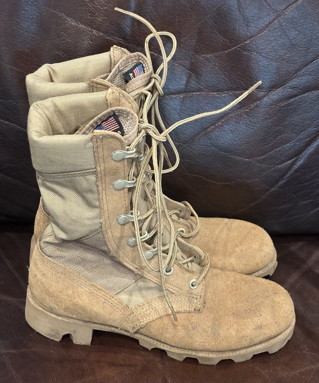 Vintage Altama American Military Gear Tan Desert Combat Boots Size 4 1/2 Wide