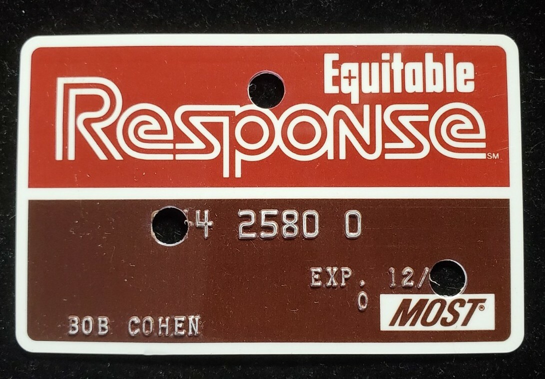 Equitable Response Credit Card, canceled ~ exp ? ~ our # cb636