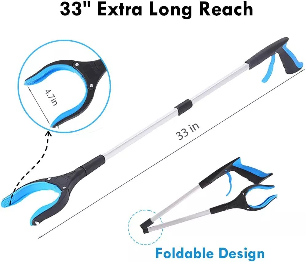 32"Grabber Pick Up Tool Extended Garbage Reaching Stick Trash Picker Folding