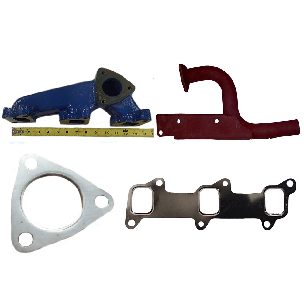D3NN9430A Vertical Exhaust Manifold w/ Elbow & Gaskets Fits Ford/New Holland
