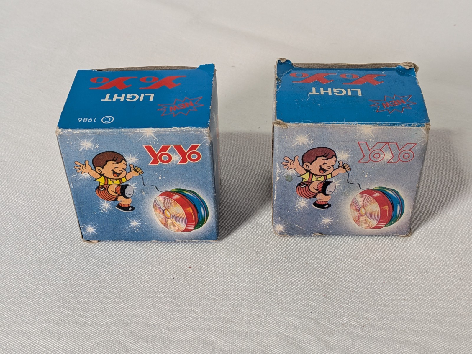 Vintage Light Up Yo Yo Made in Taiwan 1986 YS-005 in Original Box - lot of 2