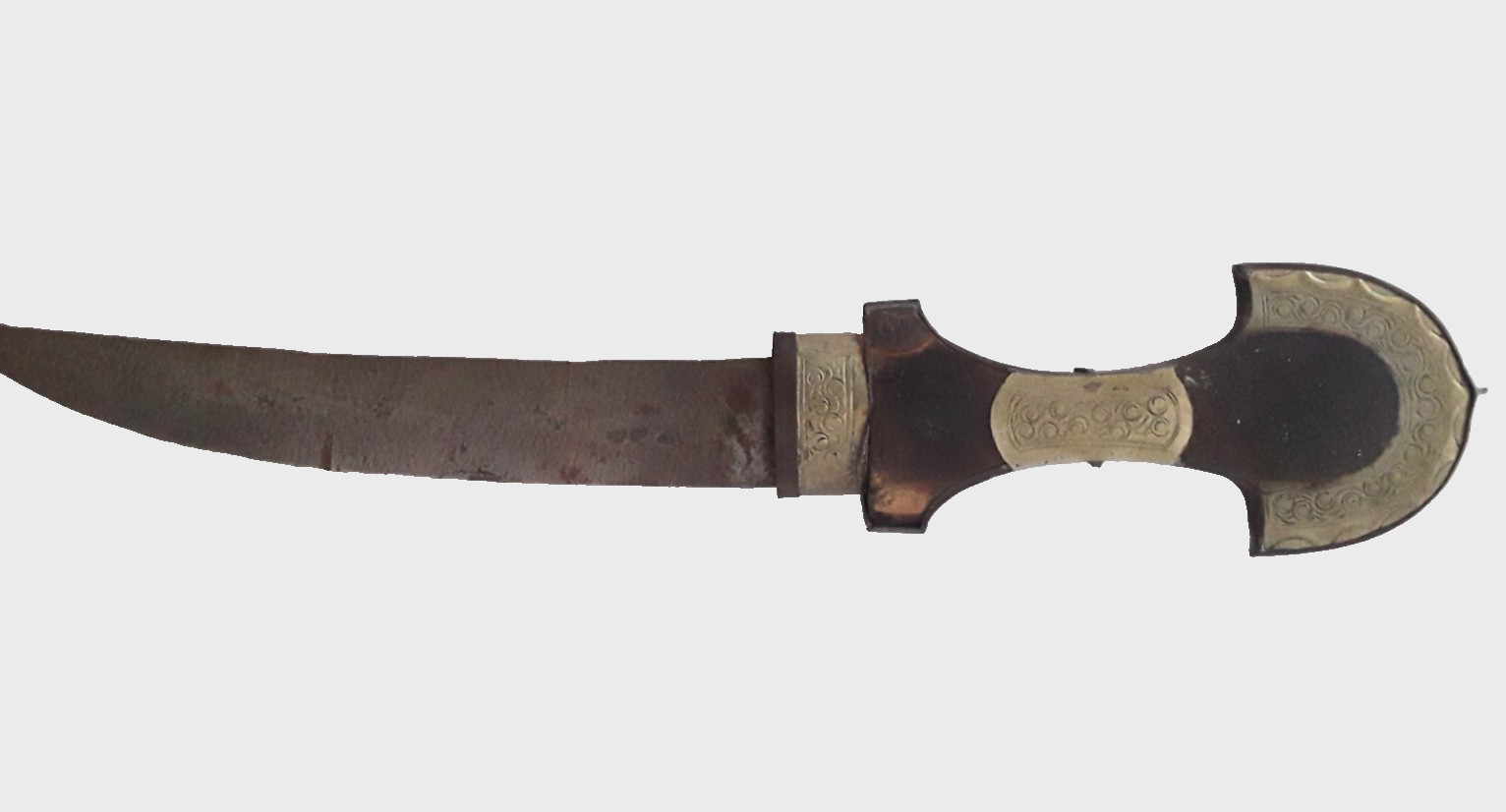 Vintage Dagger Knife Moroccan Authentic Handmade Brass 17'' Inches