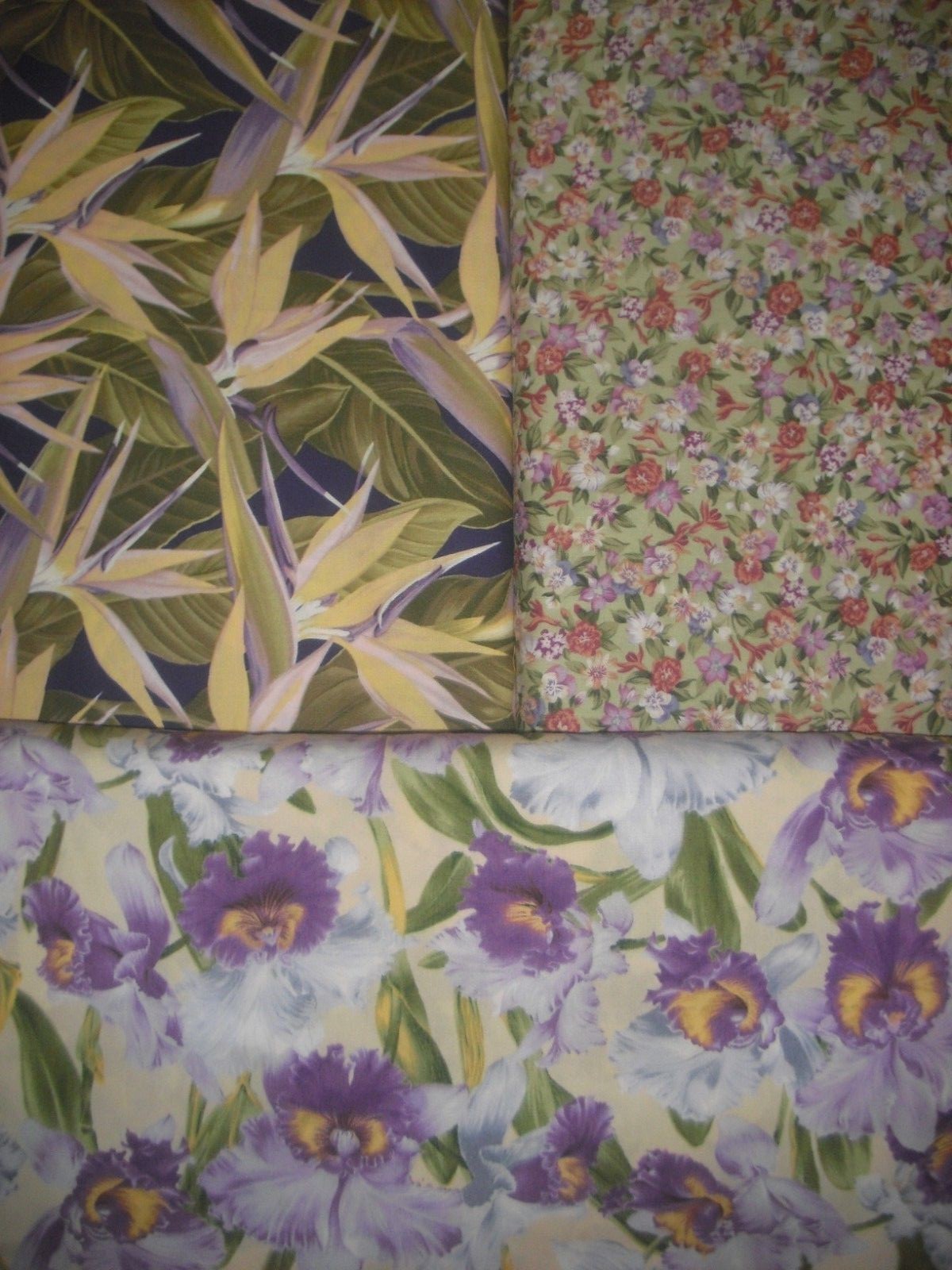 3 YDS HOFFMAN Florals QUILT, SEW, FABRIC SET