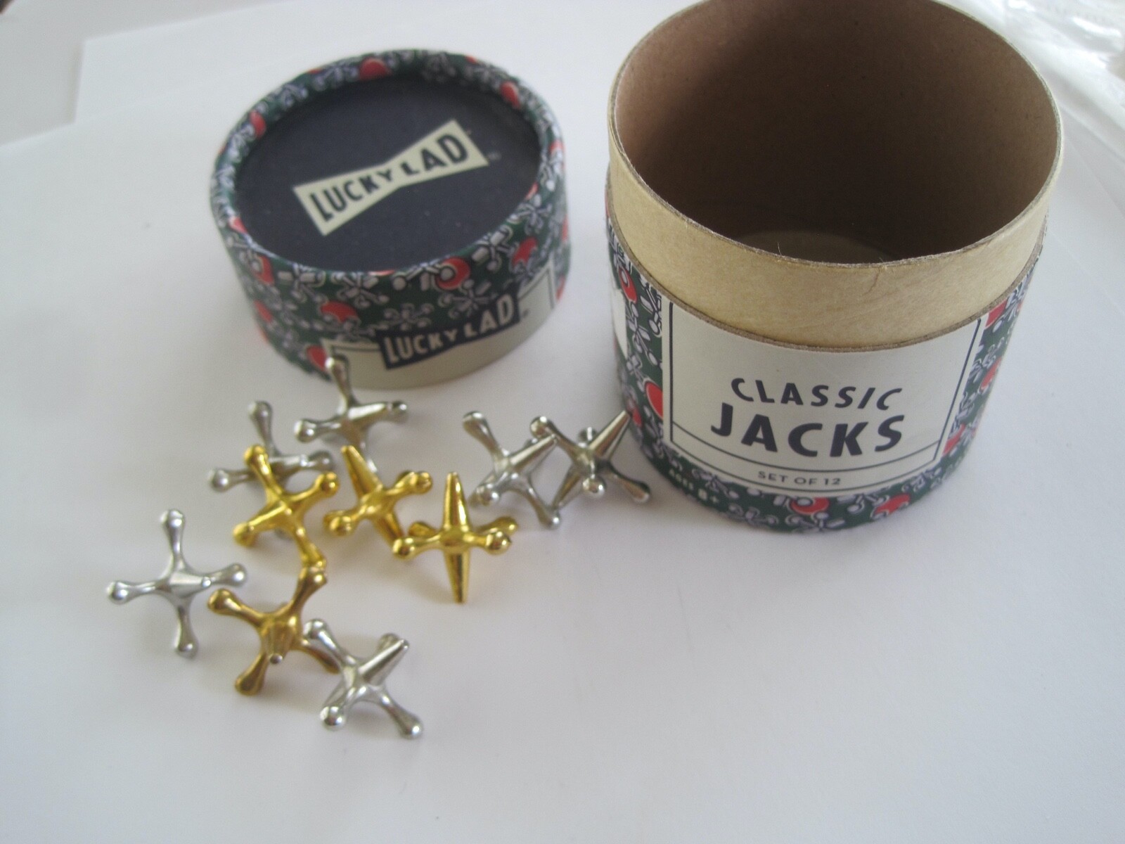 Lucky Lad Jacks Gold Silver Set 10 W/ Box