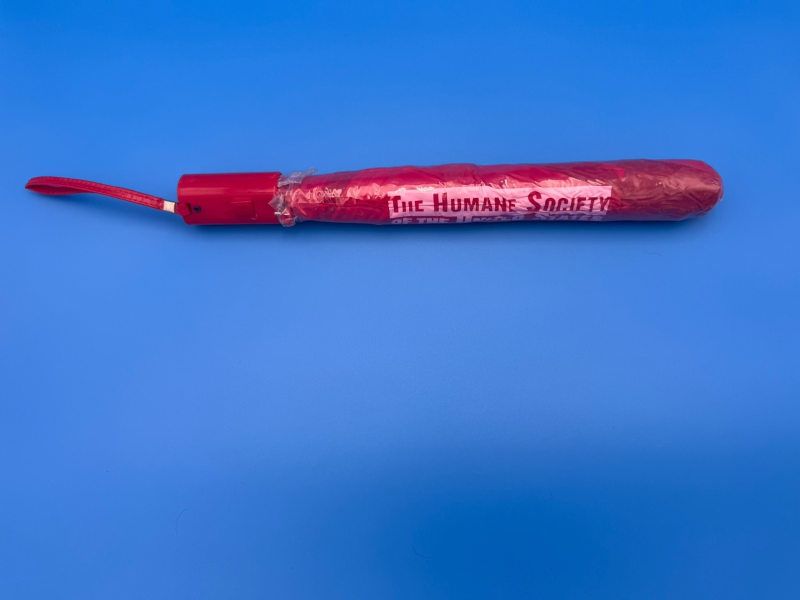 Vtg Humane Society of the United States Umbrella Vintage New in Package Red
