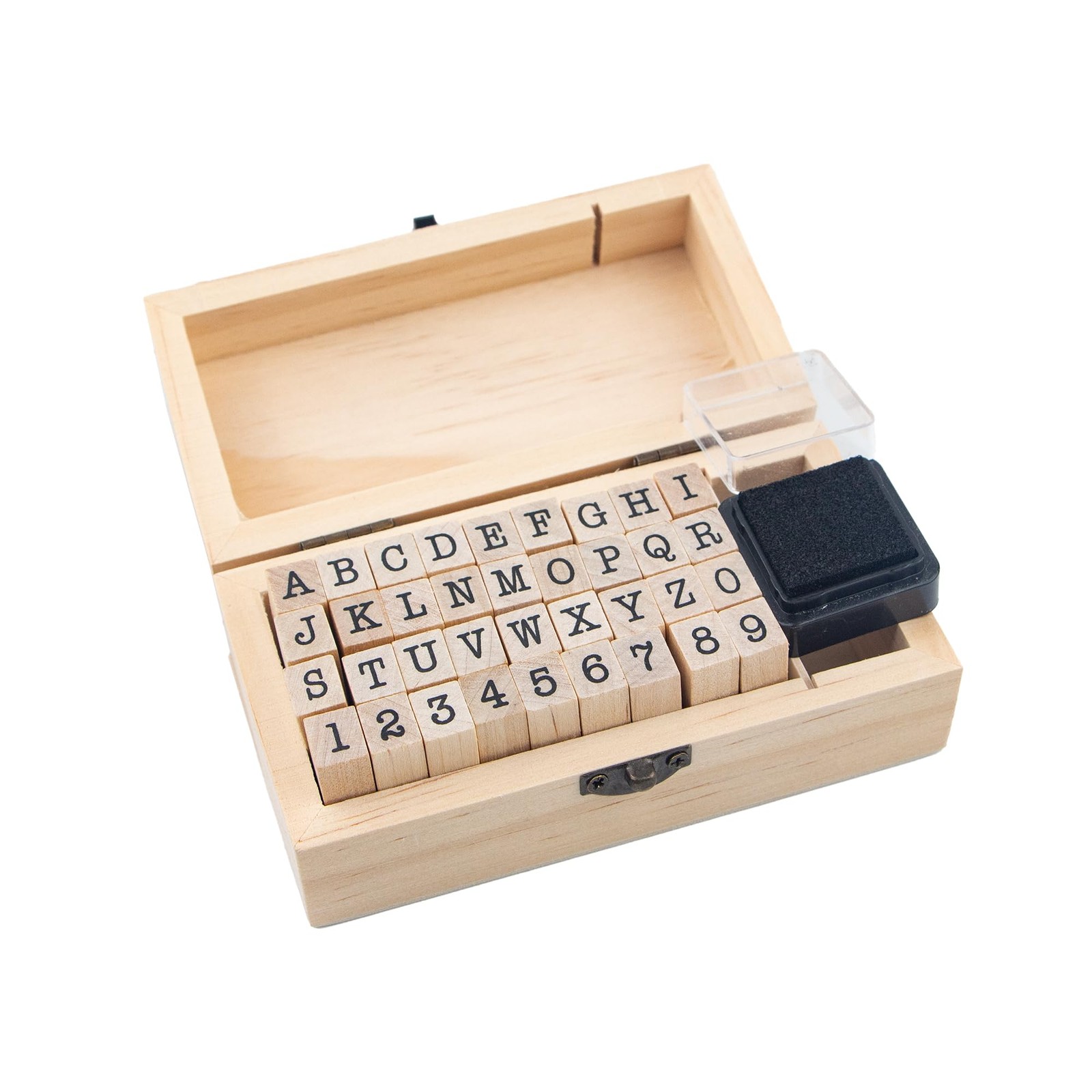 Wooden Rubber Stamps Number Letter Alphabet DIY Stamp for Craft Decorating