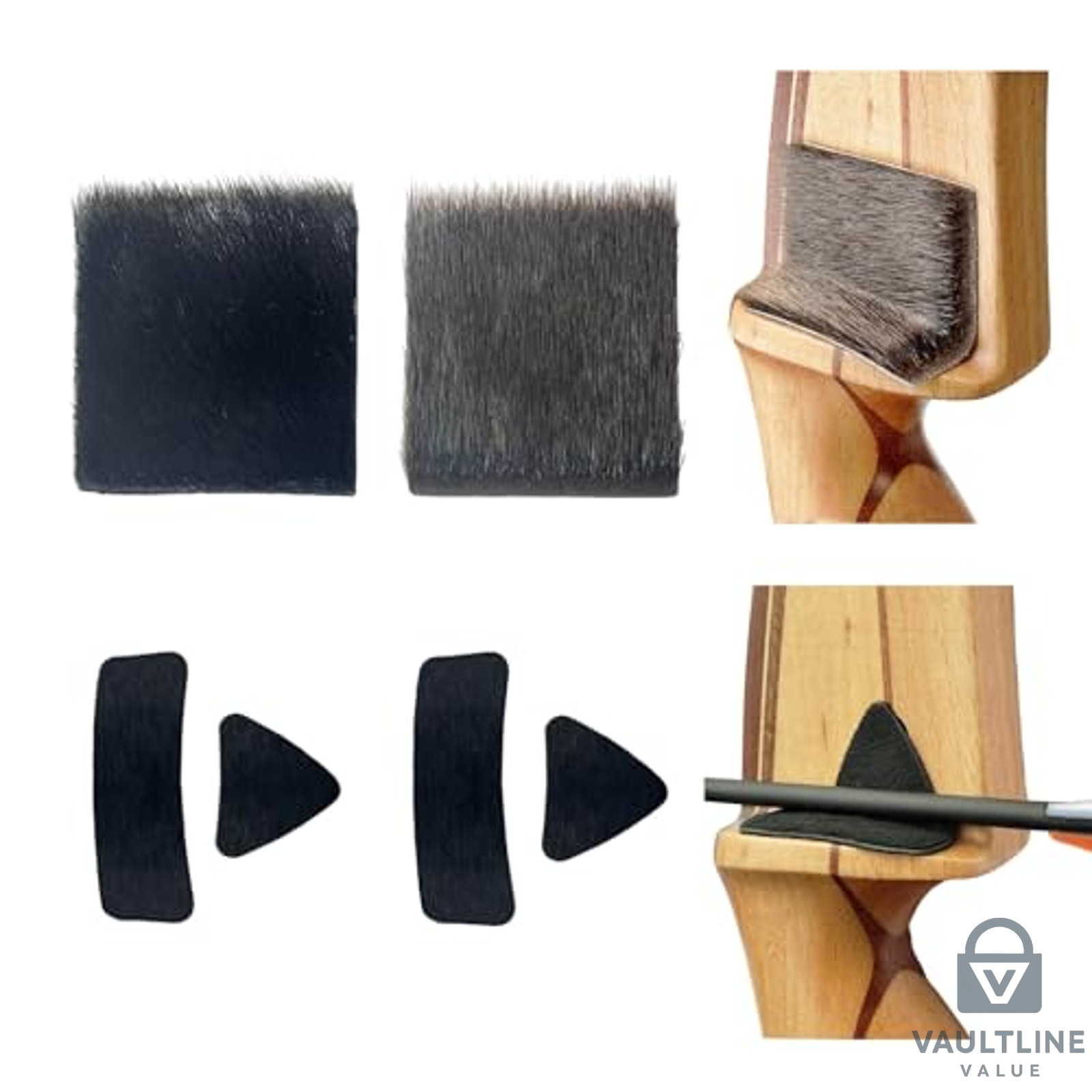 6 Pack Leather Arrow Rest Set for Traditional Recurve and Longbow Archery