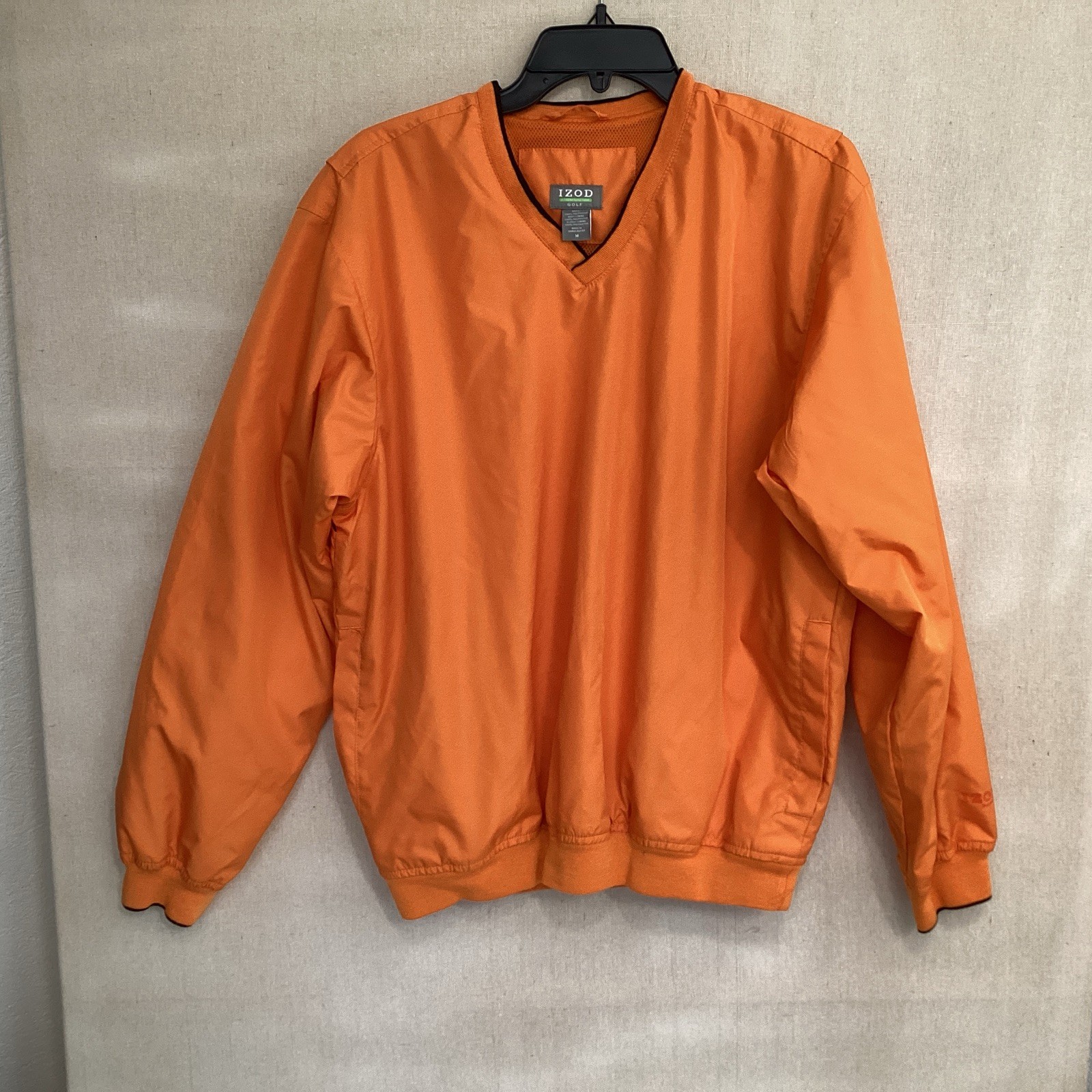 izod golf men’s jacket M xtreme function orange vneck pullover