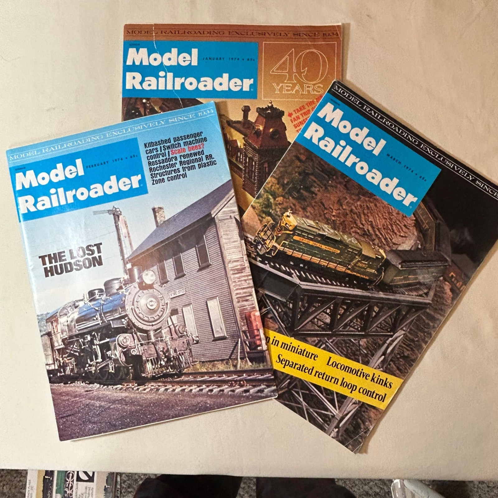 Lot of 3 / 1974 Model Railroading Books, Design and Track Scenery Vintage