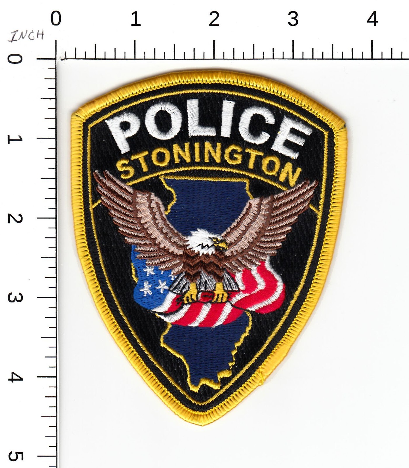 OLDER ORIGINAL VERSION STONINGTON ILLINOIS POLICE COLLECTIBLE PATCH