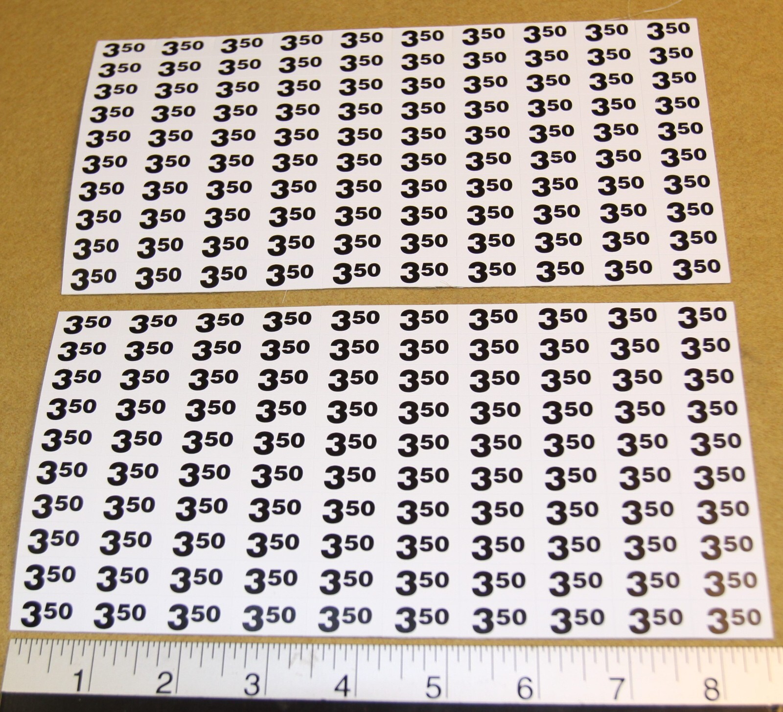 Automatic Products AP snack vending machine price label stickers - $3.50 & $3.75