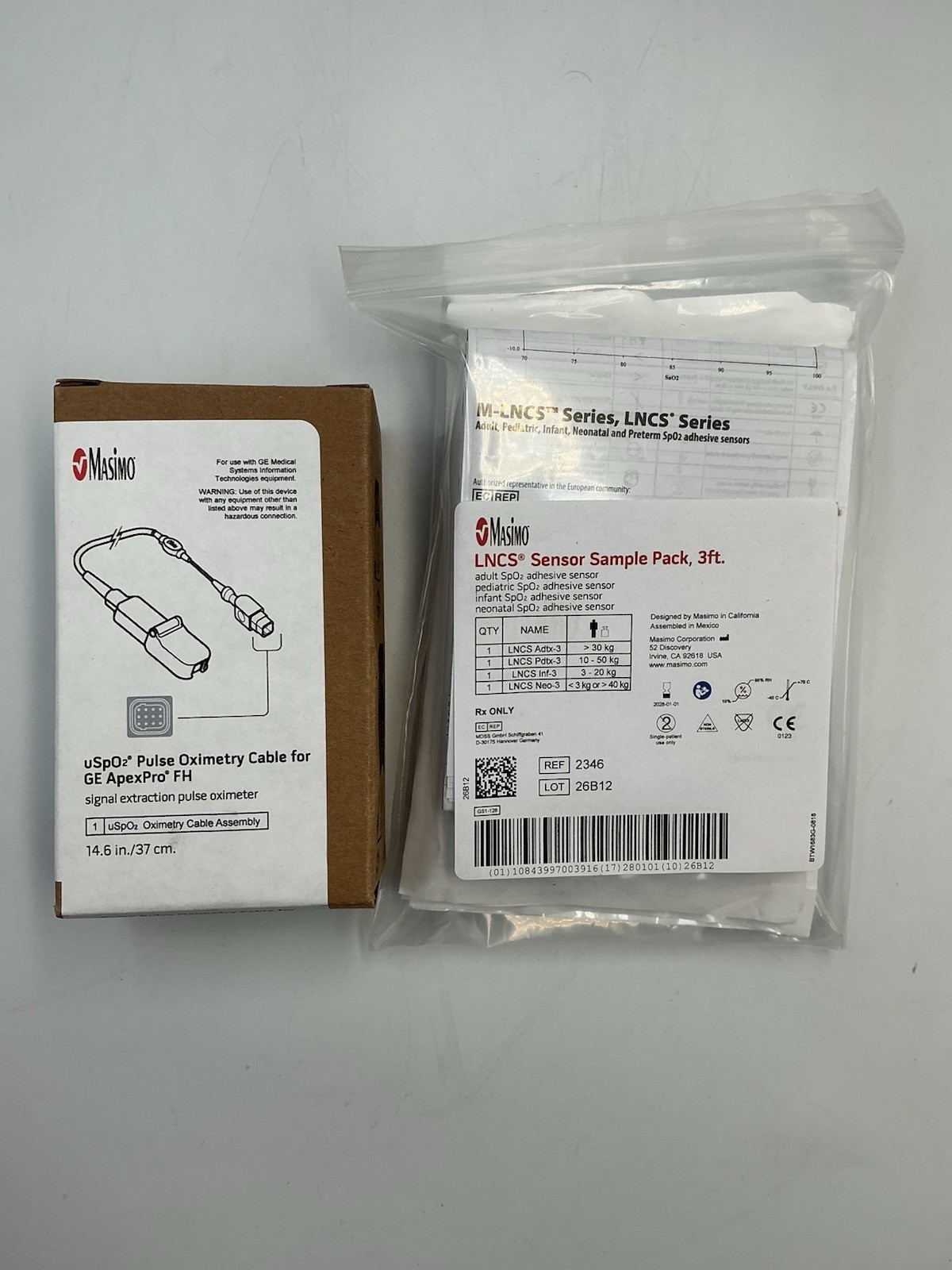 GE uSp02 Cable for ApexPro FH, with LNCS Sensor Sample Pack