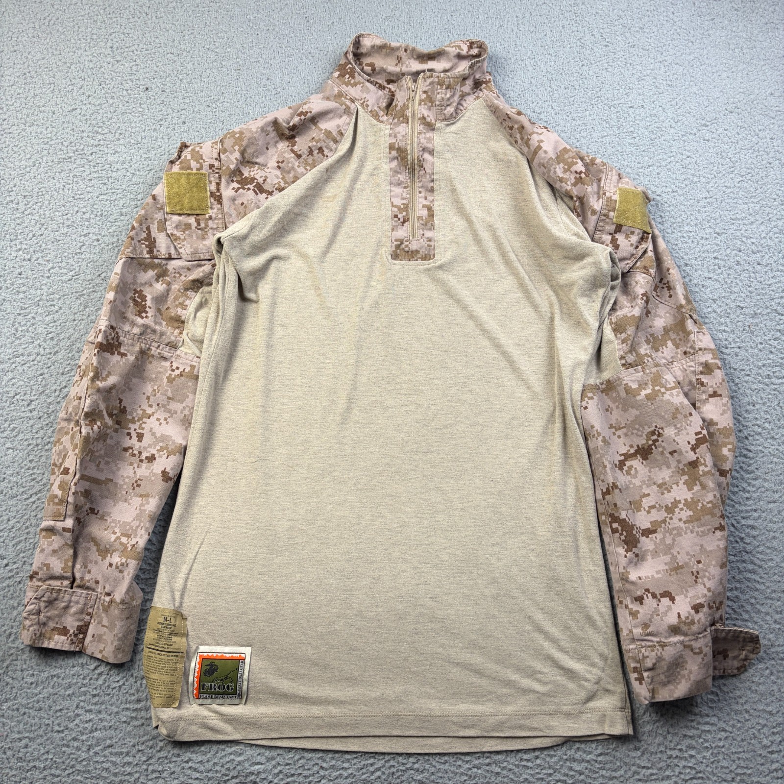 USMC FROG FR Combat Ensemble Shirt Men's M/L Desert MARPAT Tactical Propper