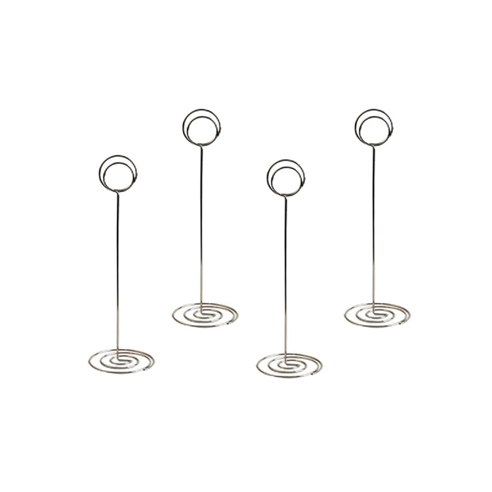 VBHHY 4 Pcs 8.66 inch Tall Table Number Holders Place Card Holder Silver