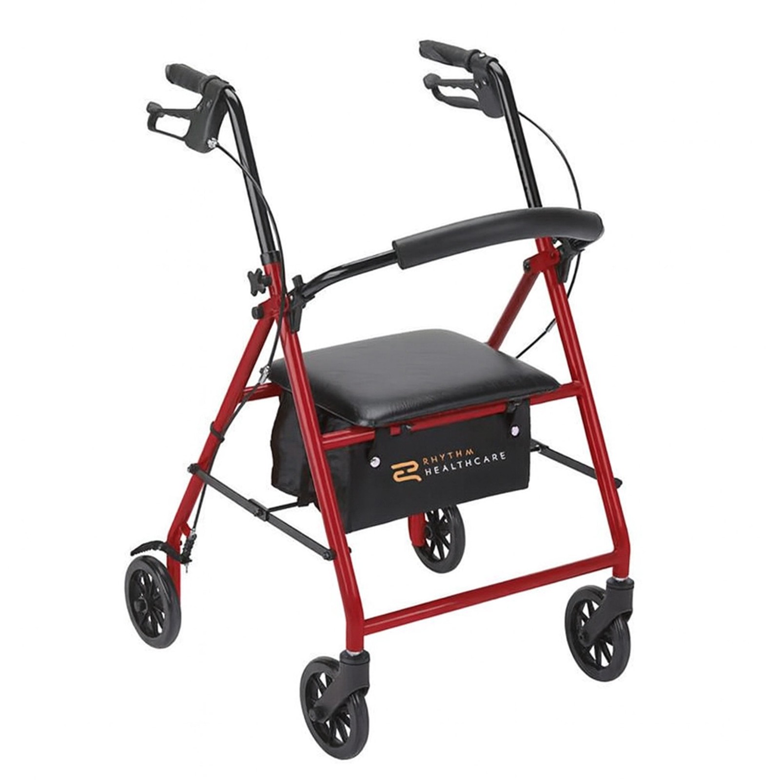 4 Wheel Rollator Walker with 12x12" Seat and 6" Wheels