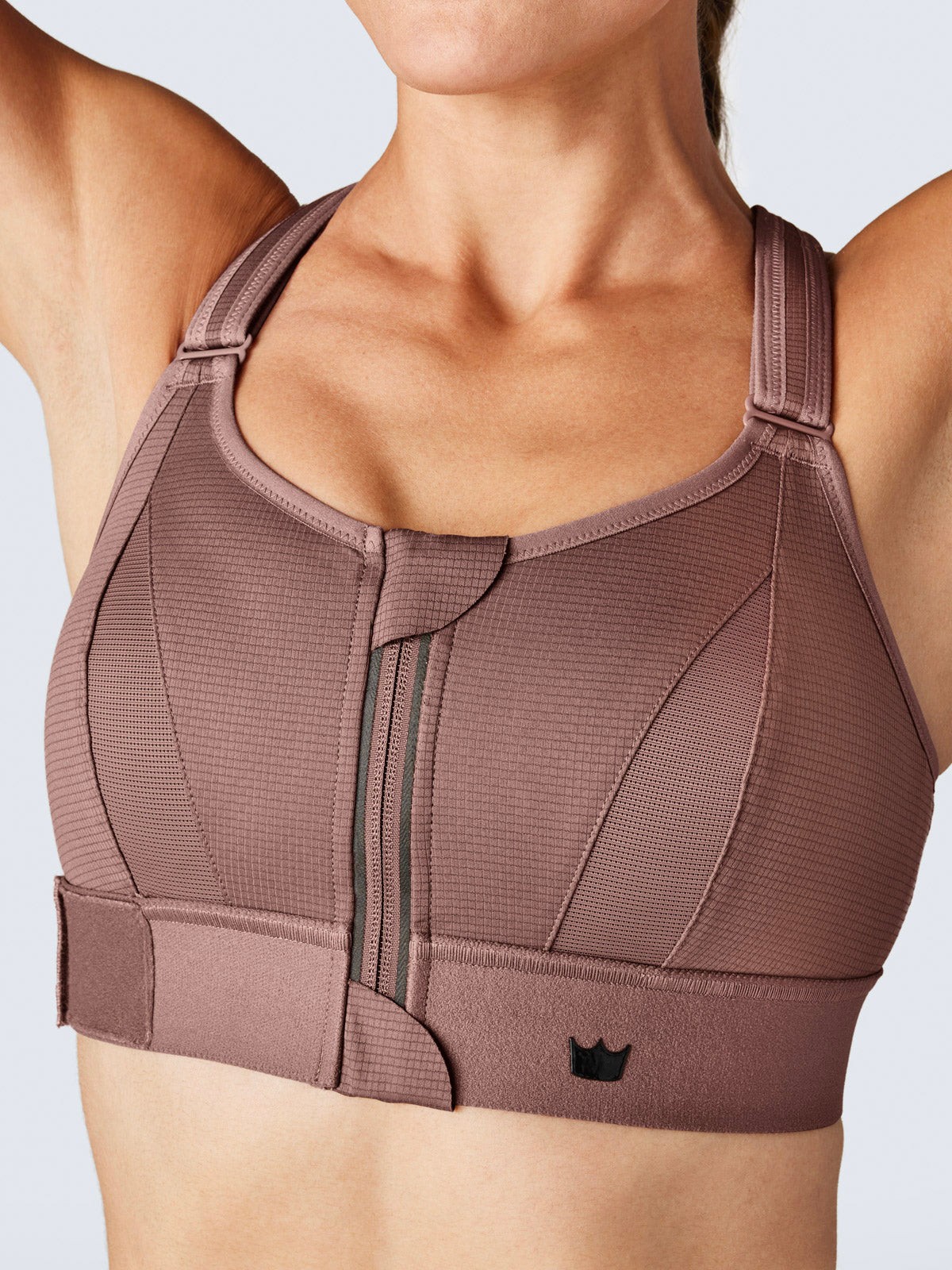 SHEFIT ULTIMATE Rose Taupe Sports Bra Size 2Luxe Supportive Fitness Wear