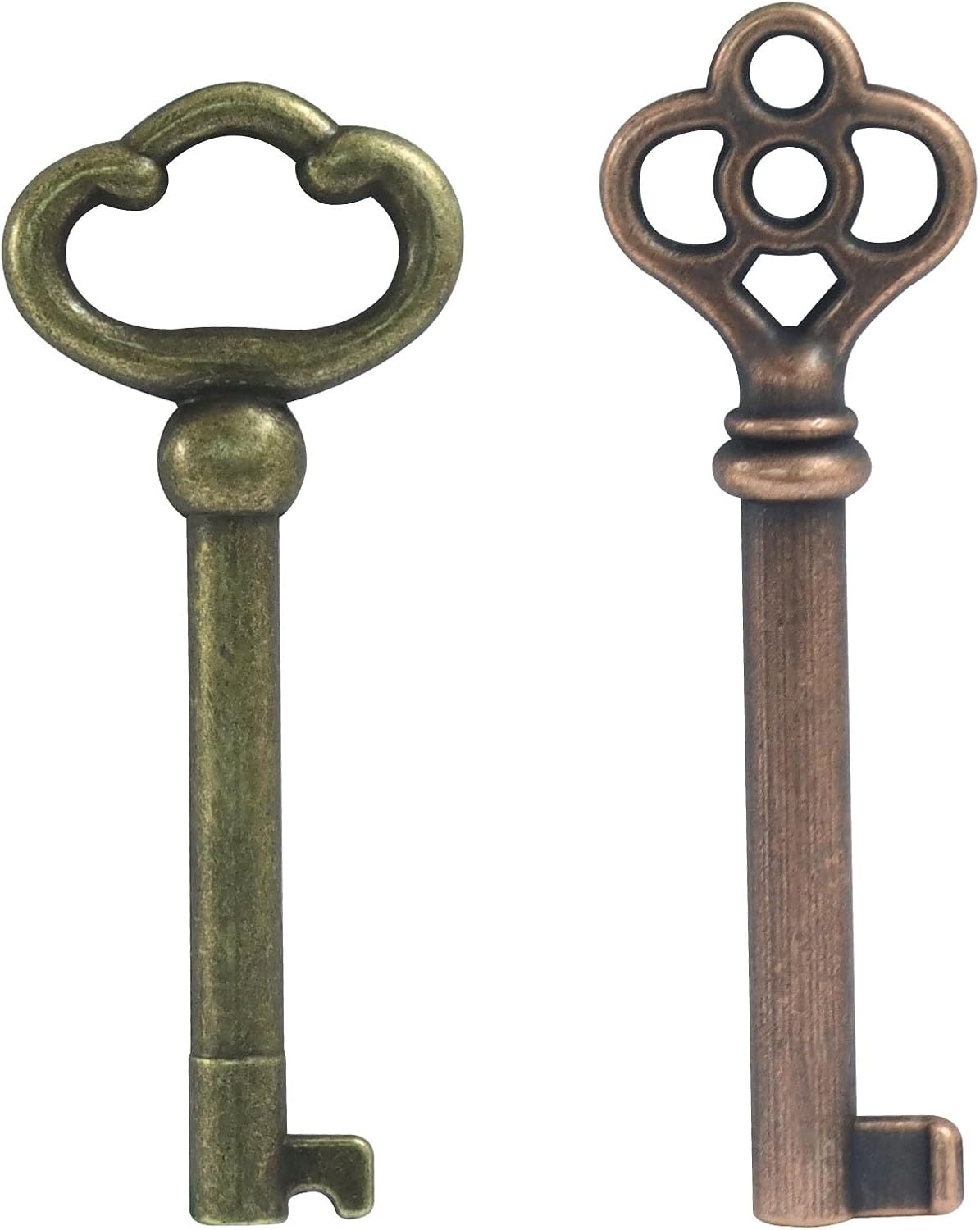 2pc Skeleton Key Set KY-2AB & KY-3AB Antique Replacement for Vintage Furniture