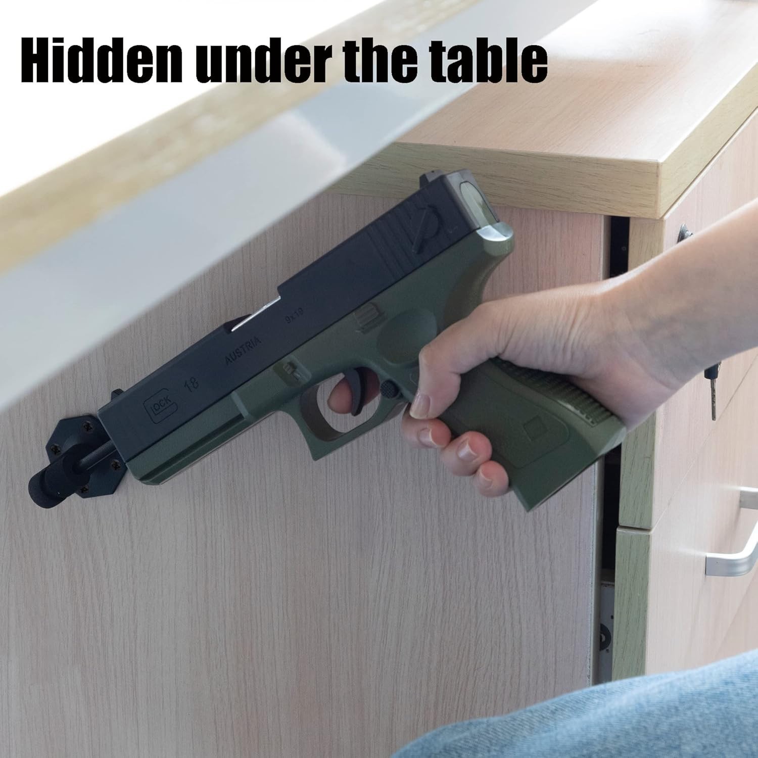 Easy Install 90 Degree Handgun Hanger - Elegant Display with Maximum Protection