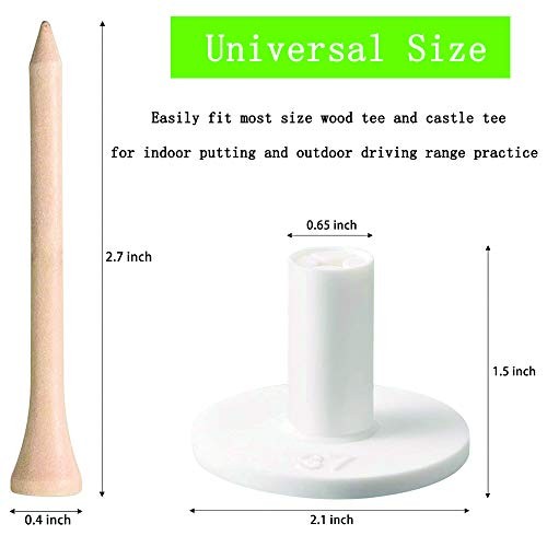 Keepup 10 Set Golf Rubber Tee Holder Set For Driving Range Golf Practi