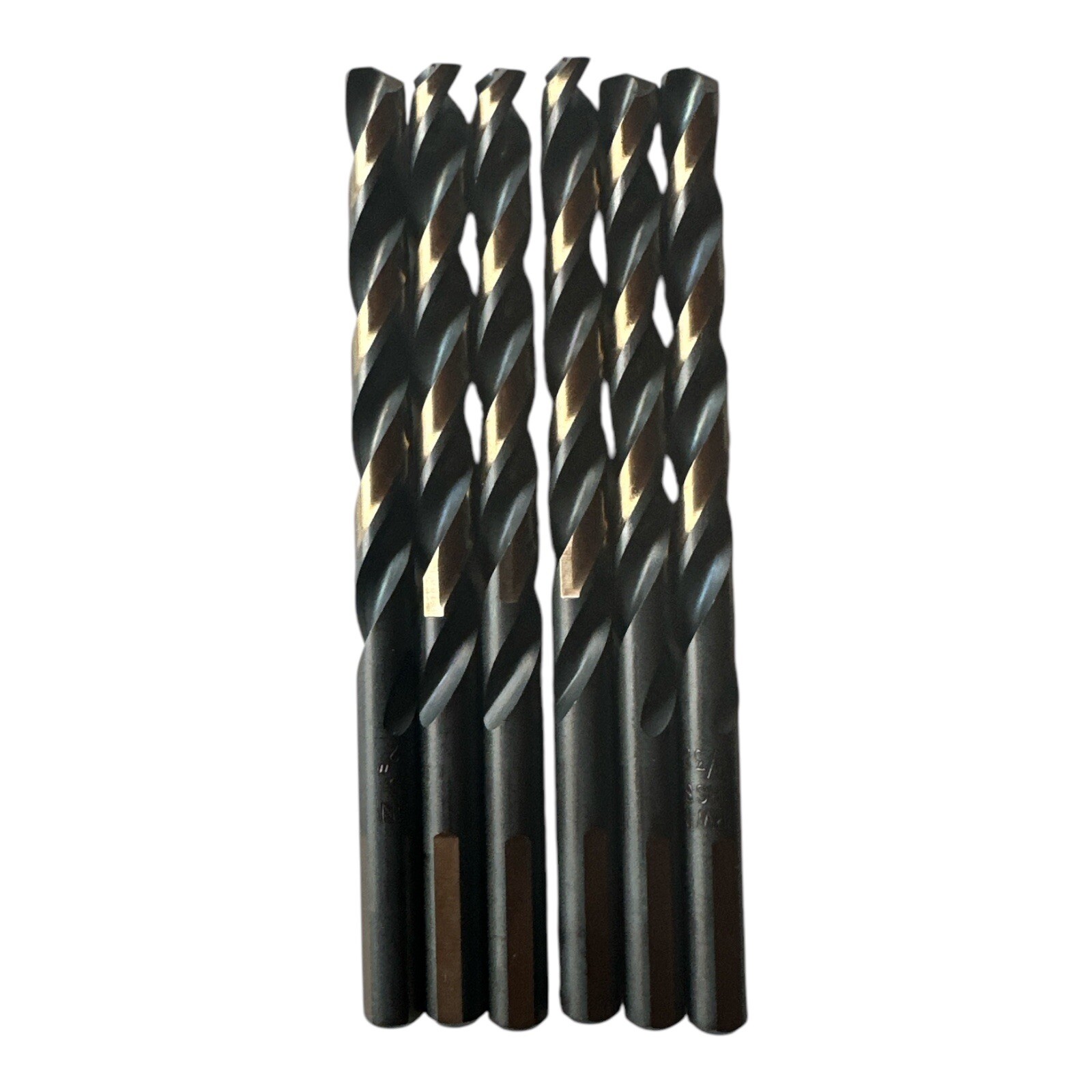 Irwin Lot of 6~ 3019018B 9/32-Inch Black and Gold HSS 135-Degree Jobber Length
