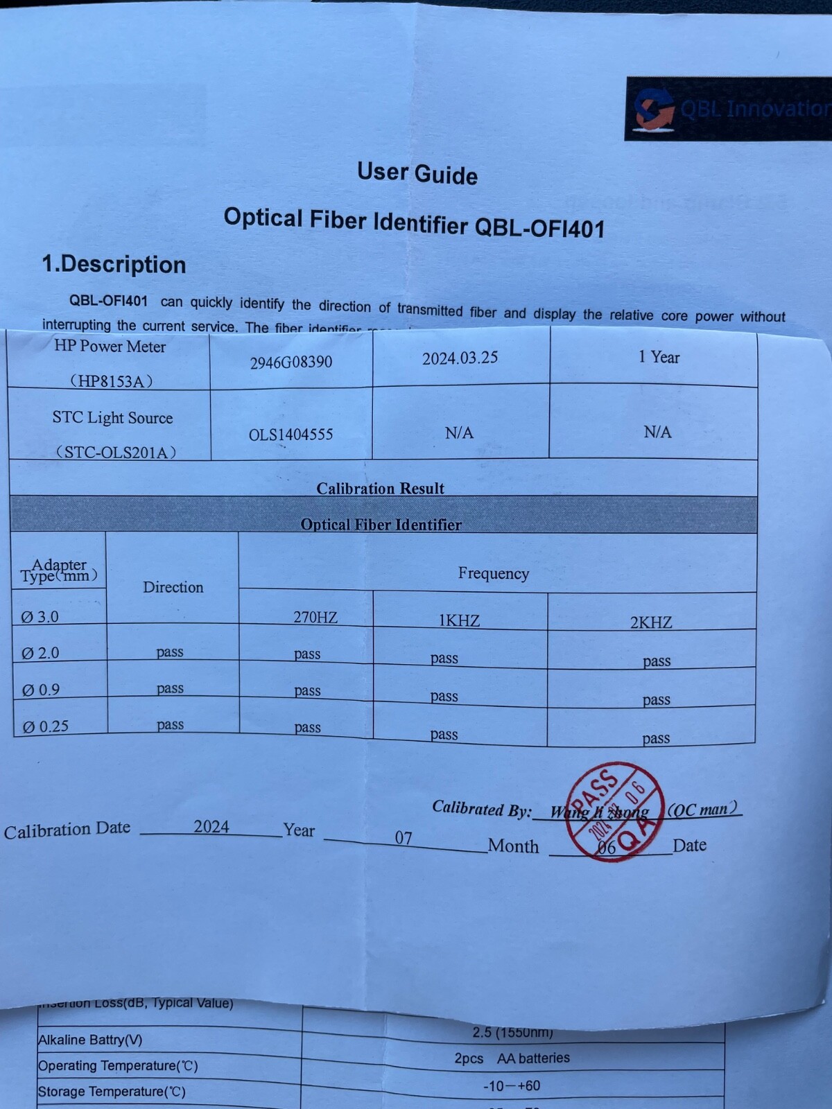 QBL OFI401