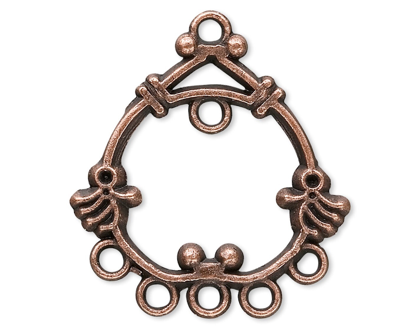 20 Antiqued Copper Pewter 25x22mm Chandelier Drop Connectors with 7 Loops *