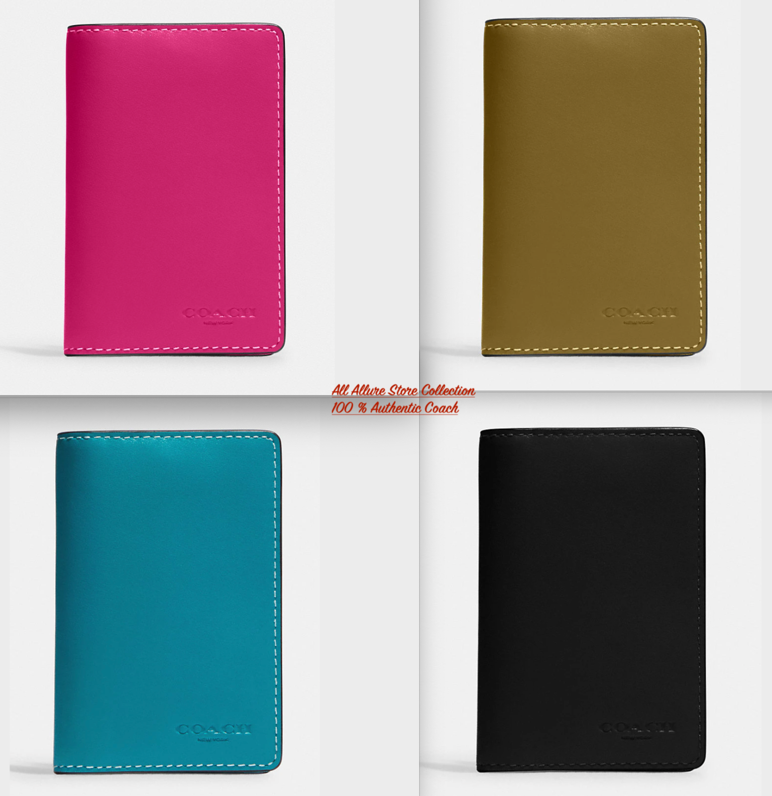 Coach ID/Card Wallet In Leather NWT