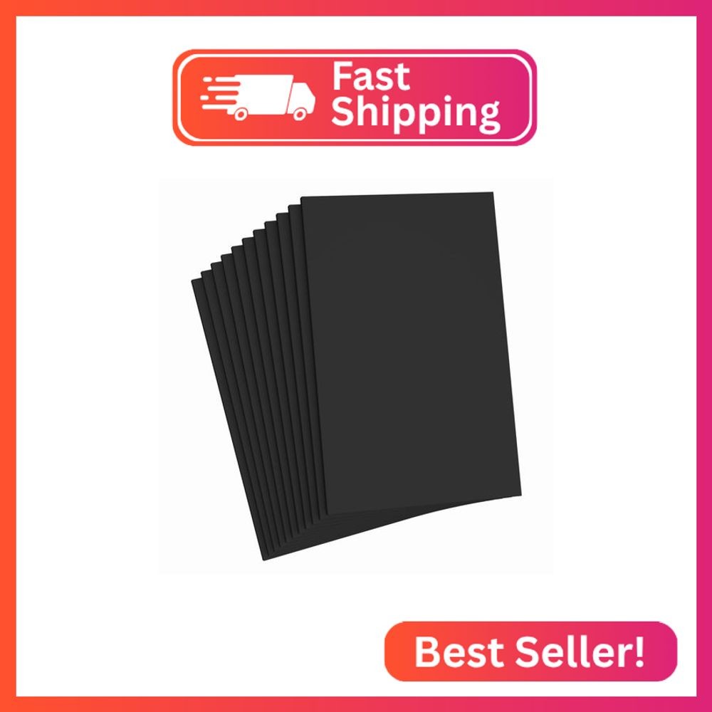 Do²ping Black Foam Sheets Crafts, 8.5x5.5 Inch Eva Craft Foam Paper for Crafts P