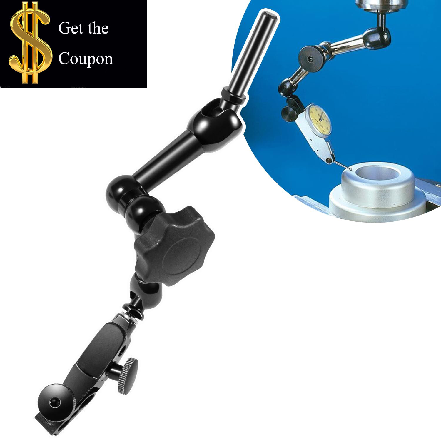 NF1022 Test Centering Indicator Holder Universal Fine Adjustment Swivel Clamp