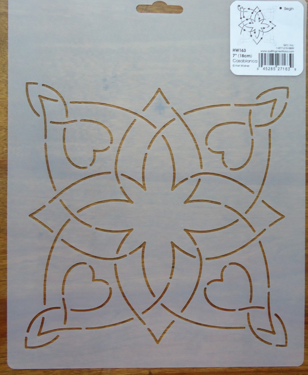 Stencil Quilting Casablanca HW163 7" 18cm QC quilt craft template CL