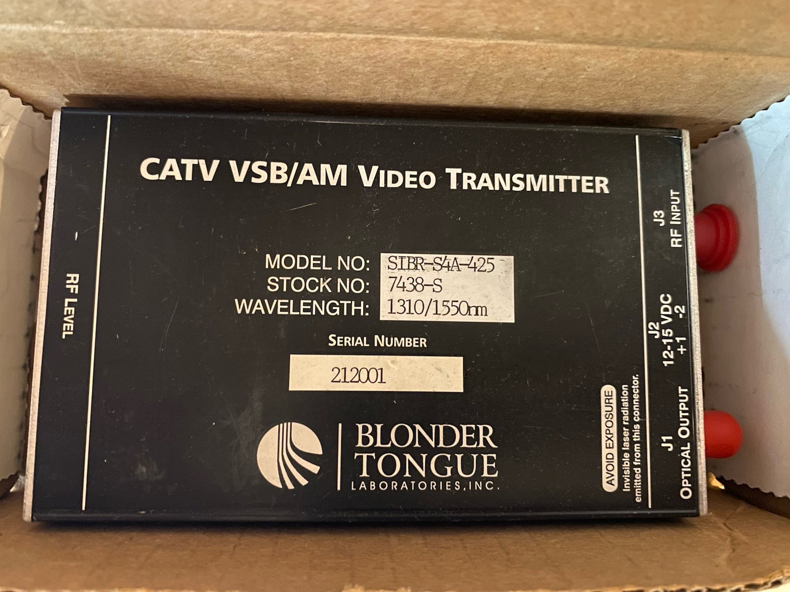 Blonder Tongue CATV VSB/AM Video Transmitter SIBR-S4A-425 Free Shipping
