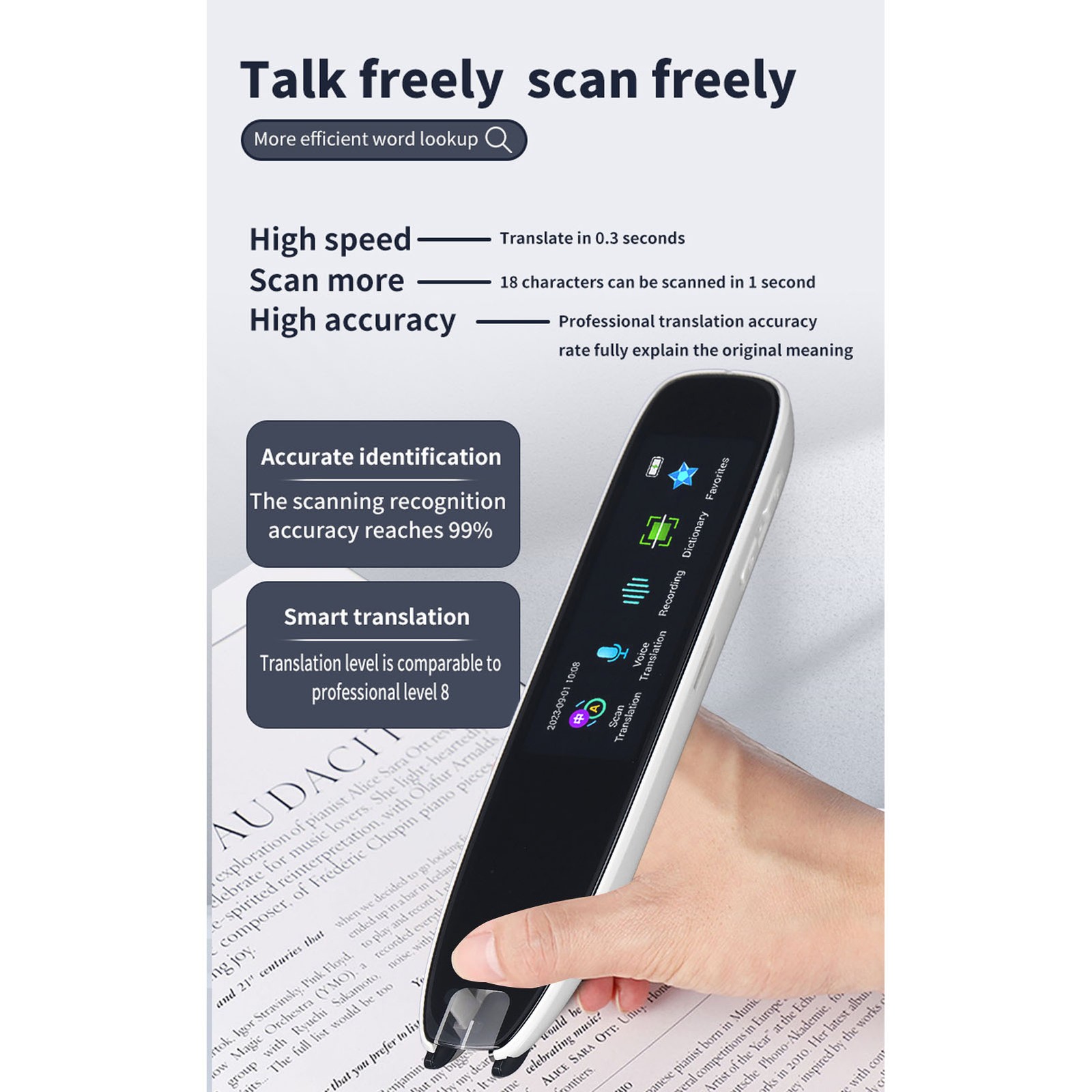 Smart Voice Translator Pen With 13 Languages Support For Communication