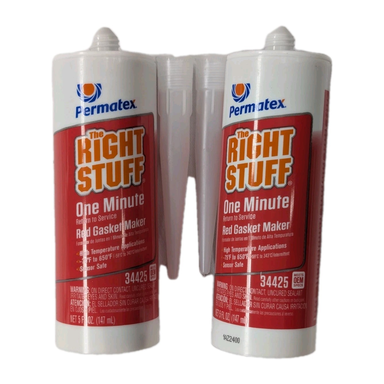 Permatex 34425 The Right Stuff Red Gasket Maker 5oz High Temp 2-Pack Sensor Safe