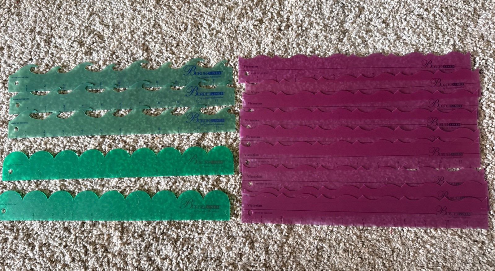 Lot of 14 Creative Memories Borderlines C-Thru Rulers Borders NEW!