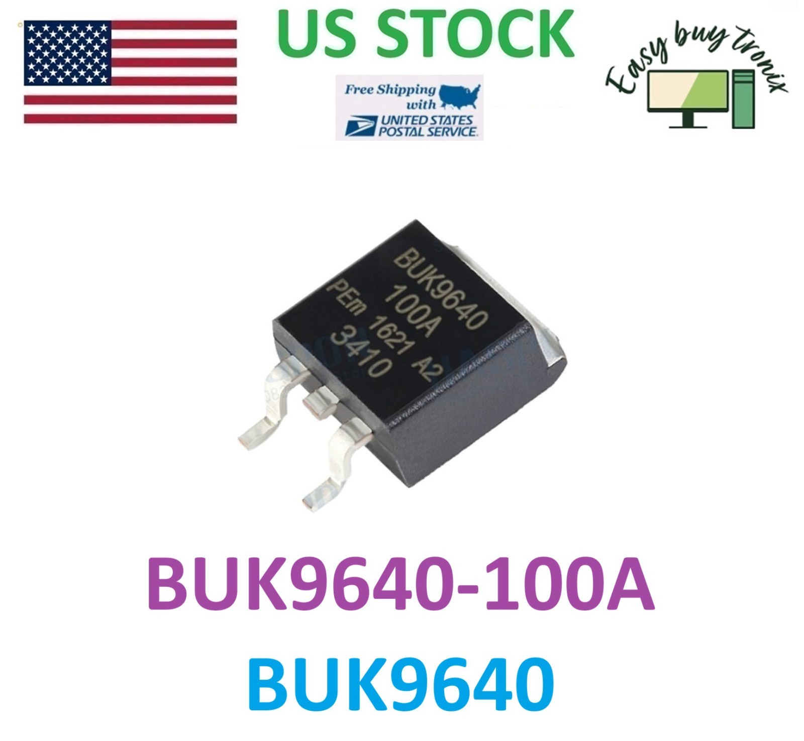 2PCS LOT BUK9640 BUK9640-100A TO-263 Automotive computer chip New In Stock