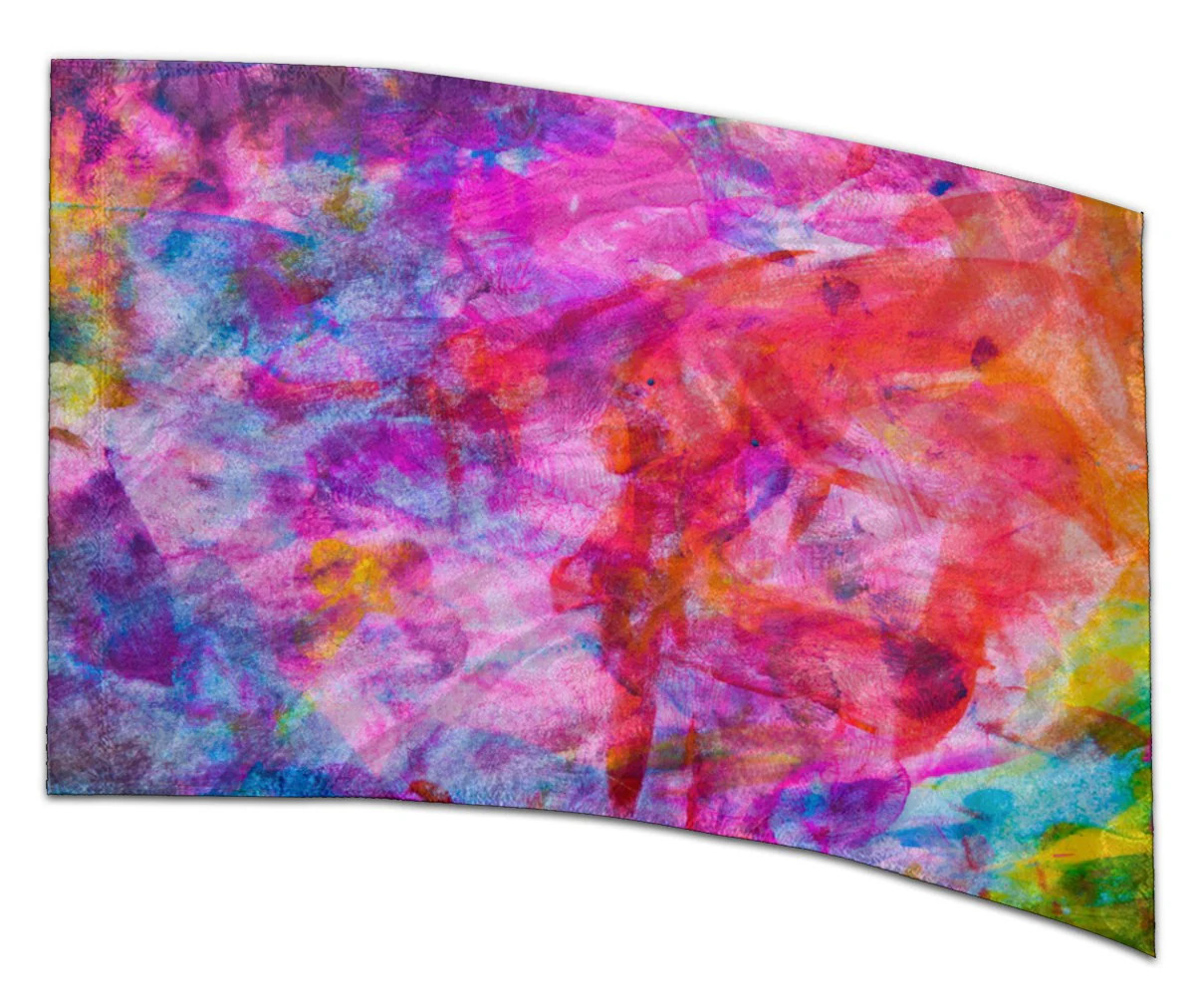 COLOR GUARD FLAGS COLORFUL ECHOES SILKS - NEW - 36" x 54" Standard Curved