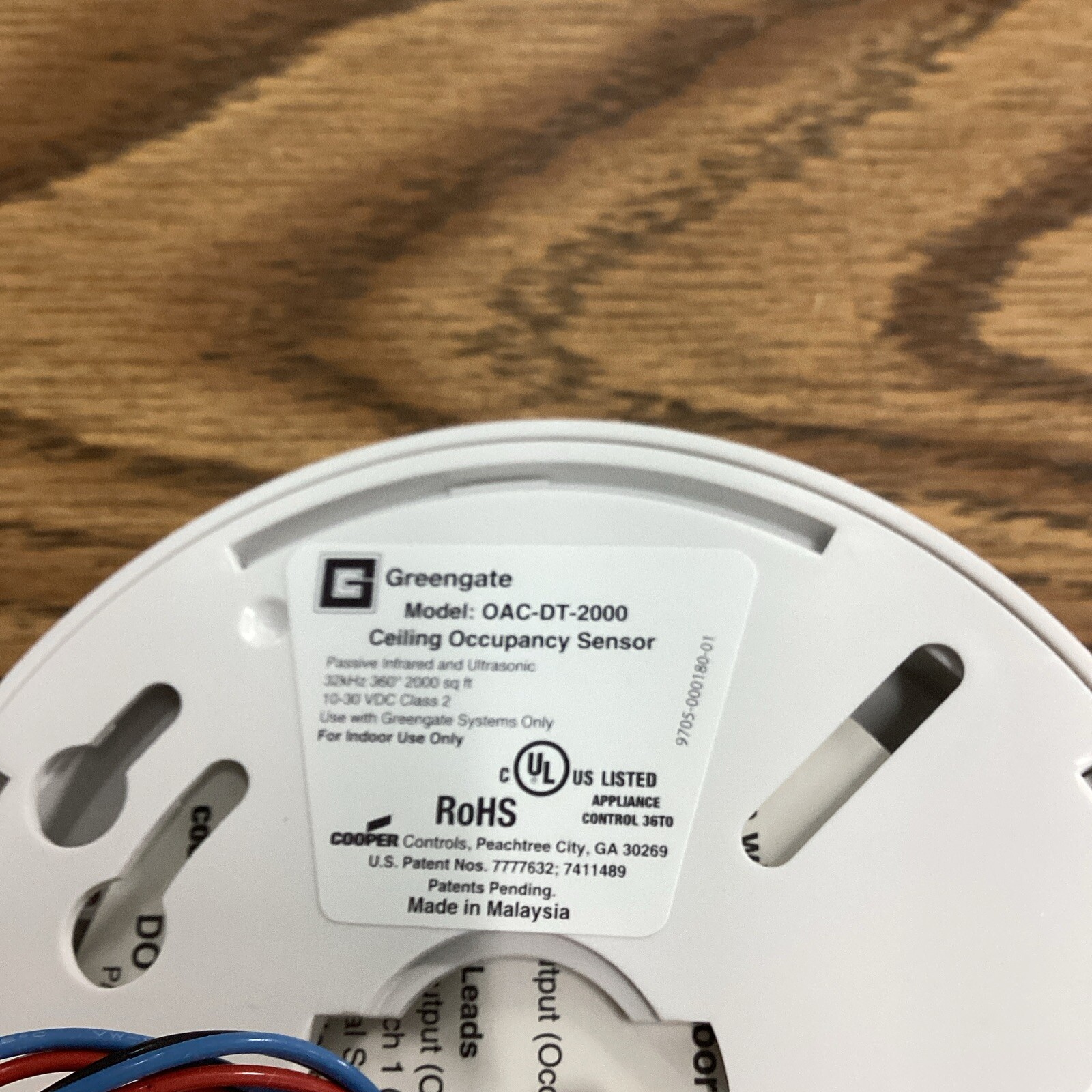 Greengate Cooper Controls OAC-DT-2000 Ceiling Occupancy Sensor White NEW