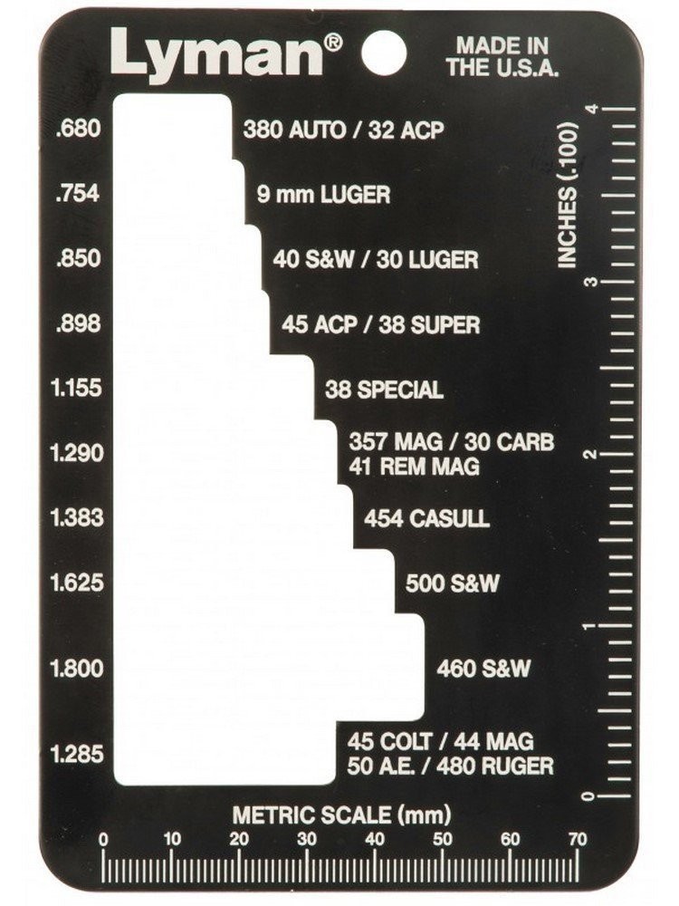 Lyman E-Zee Pistol Case Gauge Precisely Made, Rugged Metal, Small Size - 7832217