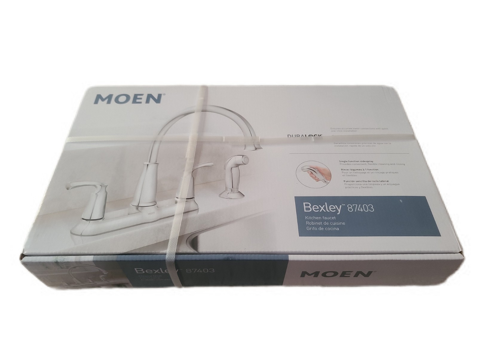Moen Bexley Two-Handle High Arc Kitchen Faucet (w/ Sprayer) [Model #: 87403]