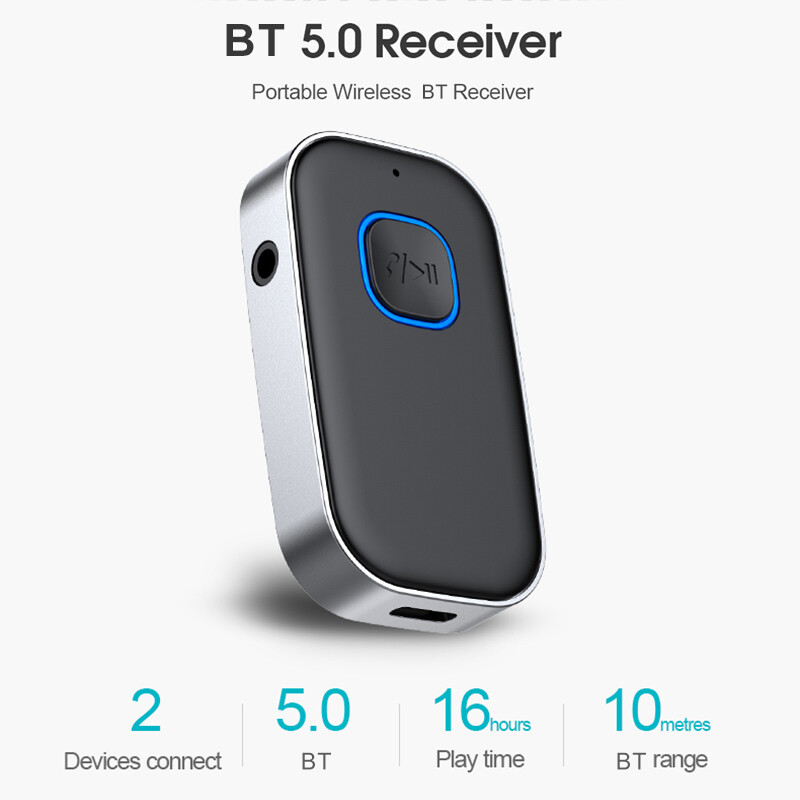 USB Wireless Bluetooth 5.0 Transmitter Receiver 3.5mm 2in1 Audio Adapter Aux Car