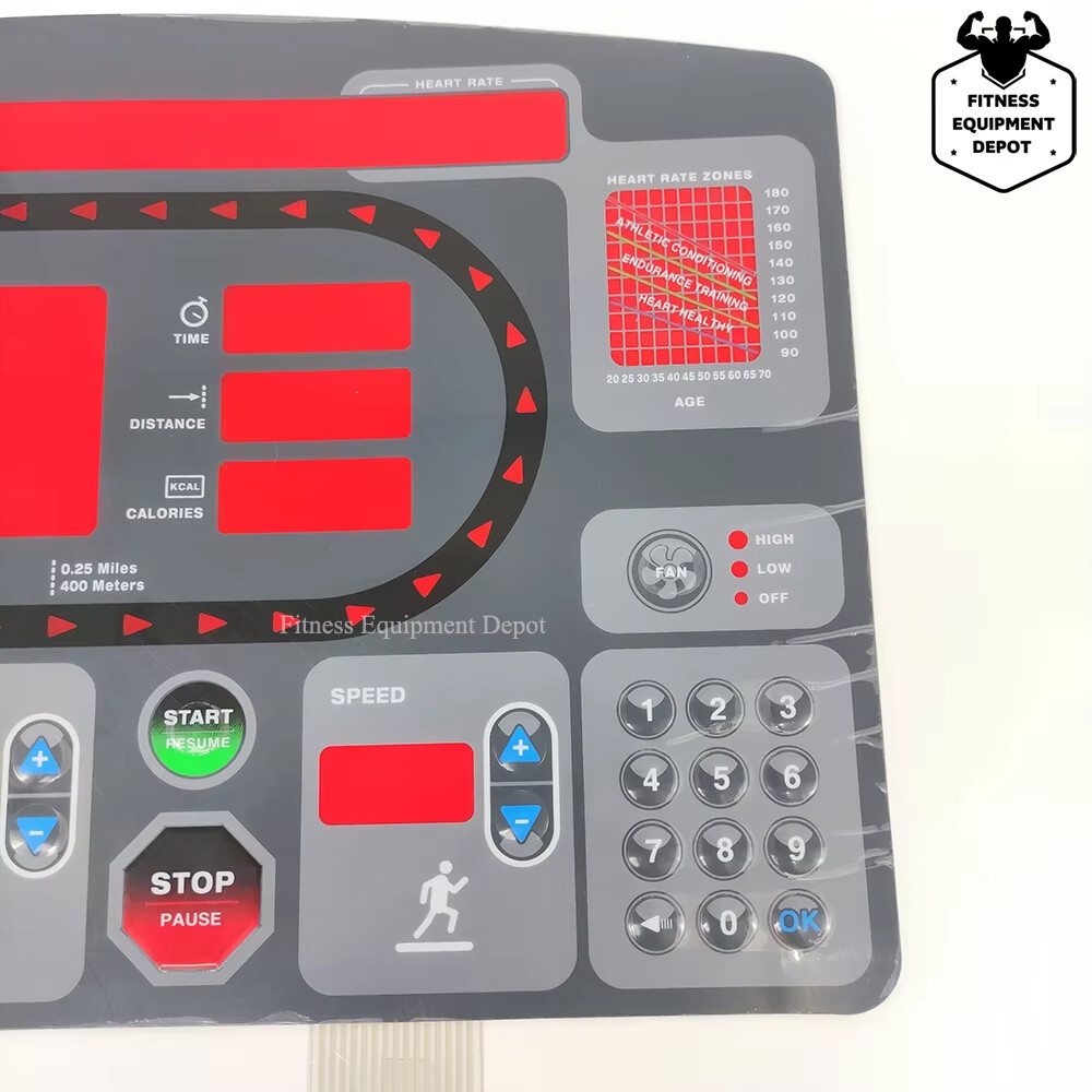 Keypad STAR TRAC 7532 7632 7600 Treadmill Button Panel Control Membrane Switch