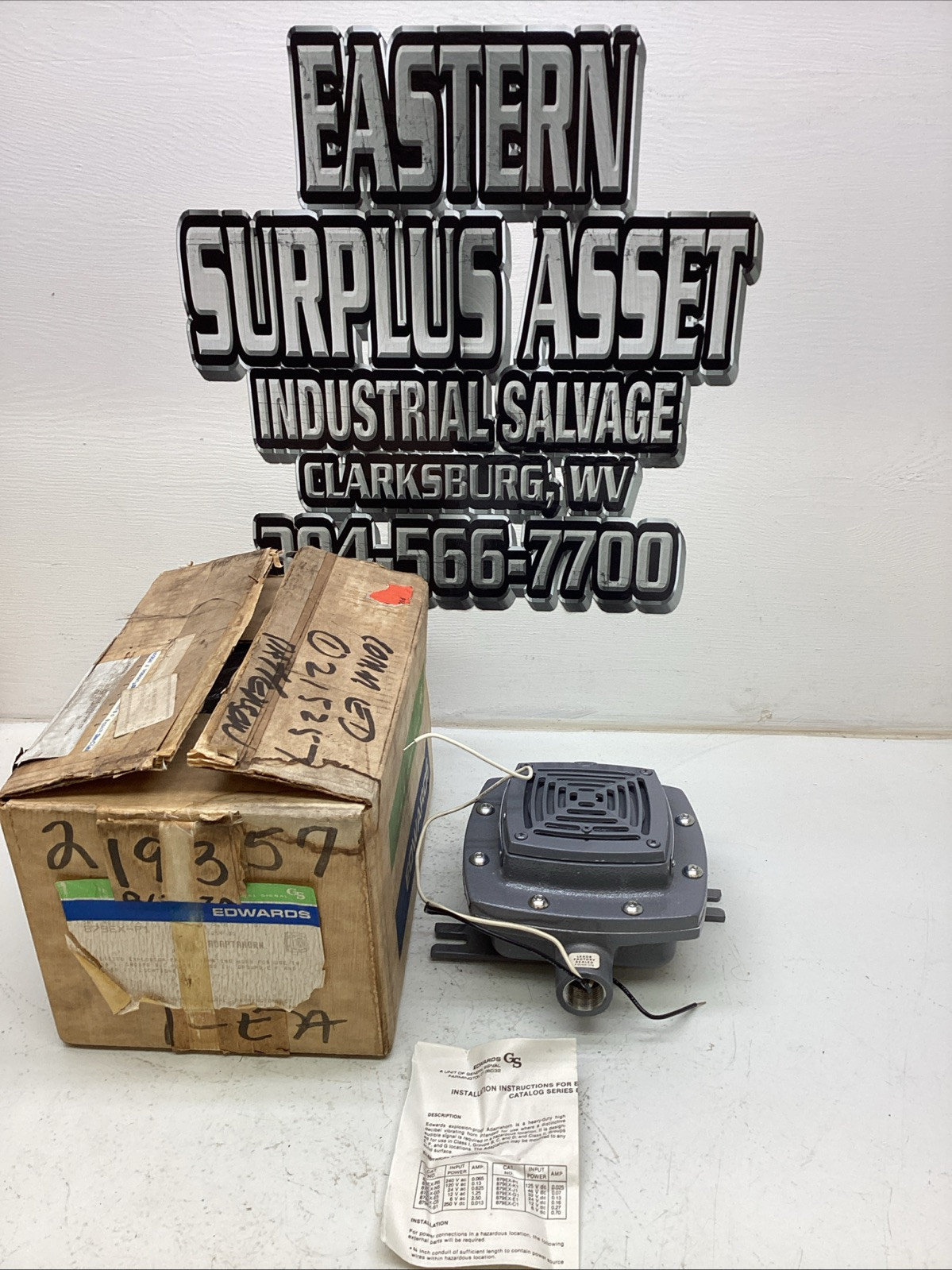 Edwards Explosion-Proof Adaptahorn 125 VDC 879EX-P1 NIB