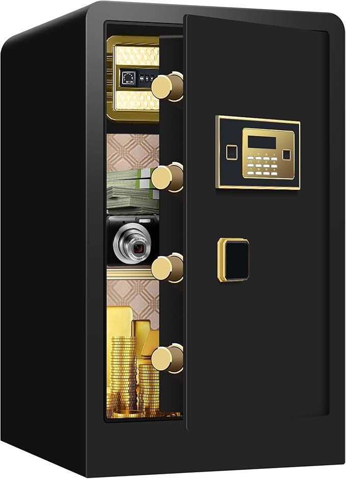 5.1 Cu.ft Safe Box Fireproof Waterproof, Home Safe Security Box W/Hidden Storage