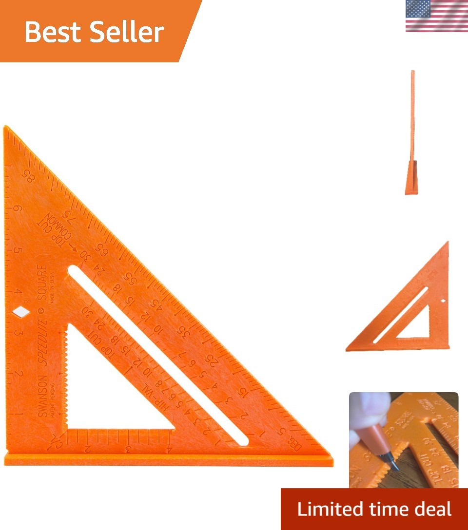 Co 8-Inch Orange Speedlite Square: Precision Layout Tool for Carpentry